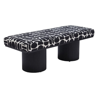 Zuo Modern - Botoia Bench Black & White - 110183 veiw 4