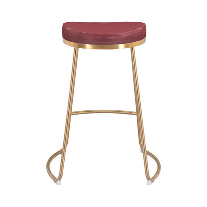 Zuo Modern - Bree Counter Stool (Set of 2) Burgundy & Gold - 101261 veiw 4