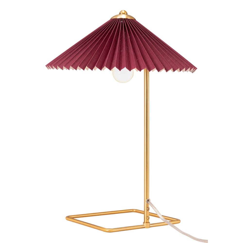 Zuo Modern - Charo Table Lamp Red & Gold - 56137 veiw 4