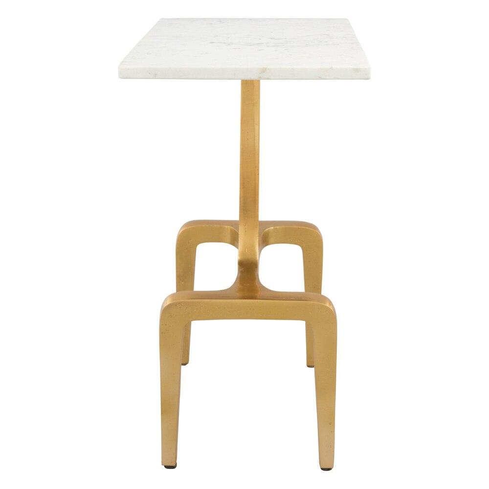 Zuo Modern - Clement Side Table White & Gold - 101512 veiw 2