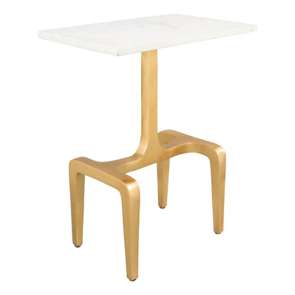 Zuo Modern - Clement Side Table White & Gold - 101512 veiw 4