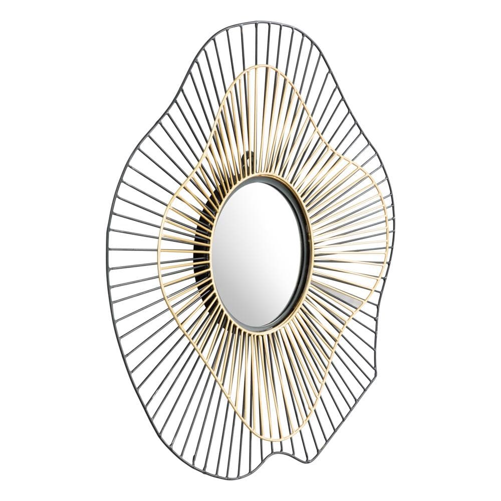 Zuo Modern - Comet Round Mirror Black & Gold - A12217 veiw 1