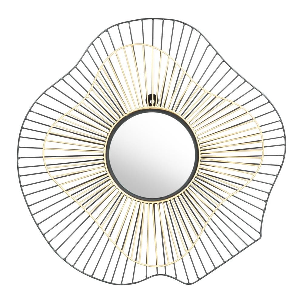 Zuo Modern - Comet Round Mirror Black & Gold - A12217 veiw 2