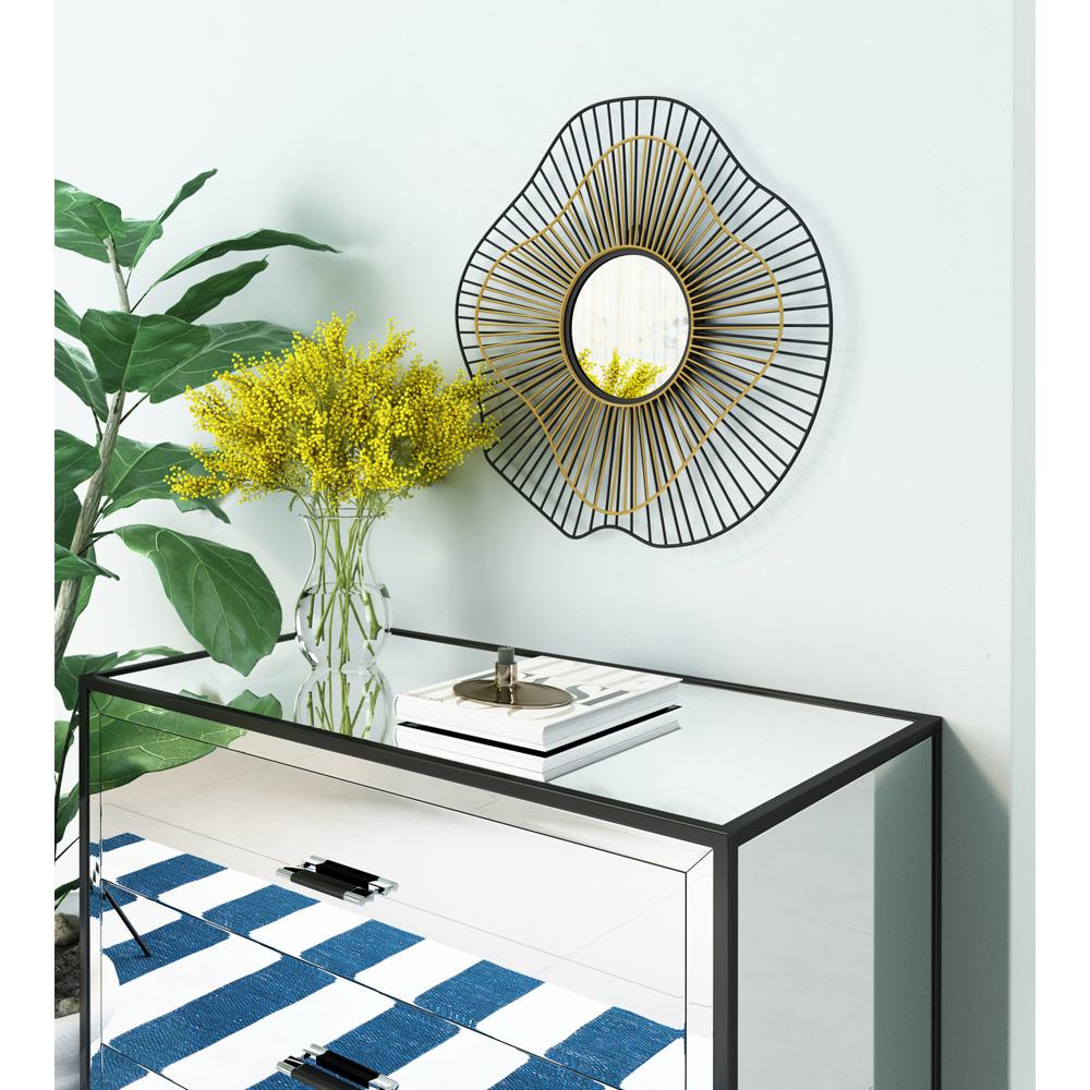 Zuo Modern - Comet Round Mirror Black & Gold - A12217 veiw 4