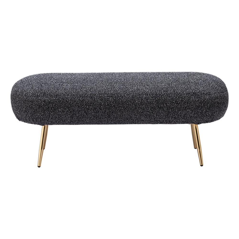 Zuo Modern - Creek Bench Glitter Black - 110081 veiw 3