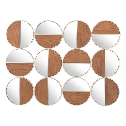 Zuo Modern - Cycle Round Mirror Gold & Walnut - A12201 veiw 2