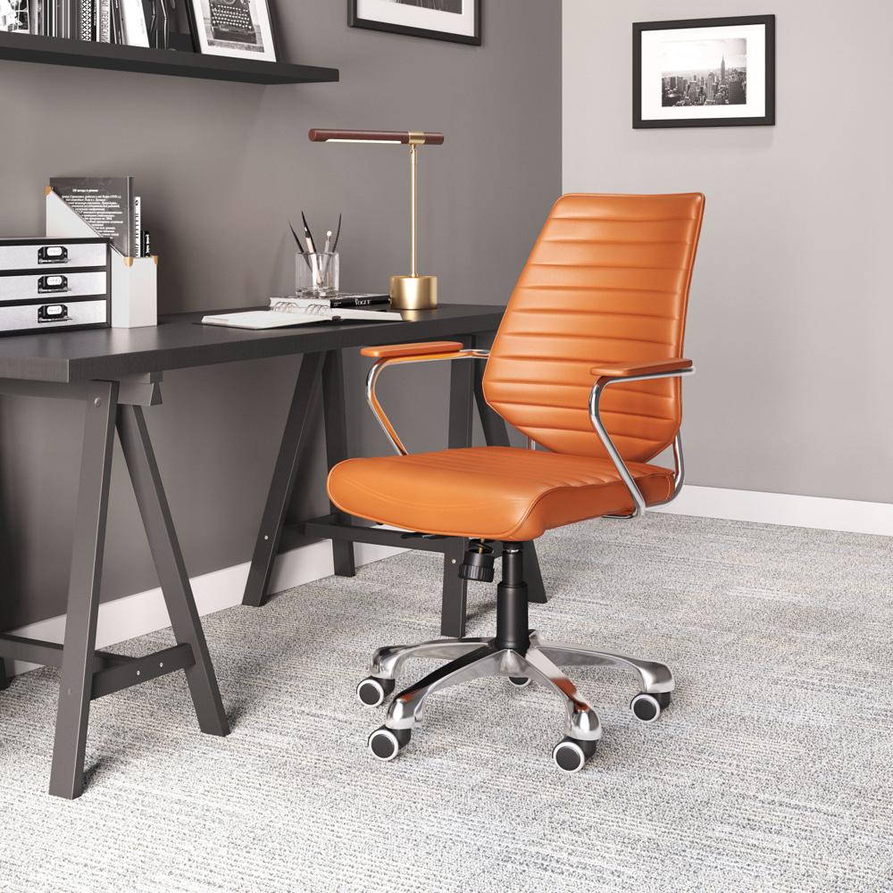 Zuo Modern - Enterprise Low Back Office Chair Orange - 205167 veiw 5