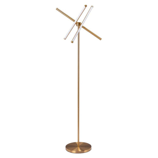 Zuo Modern - Garza Floor Lamp Brass - 56140 veiw 2