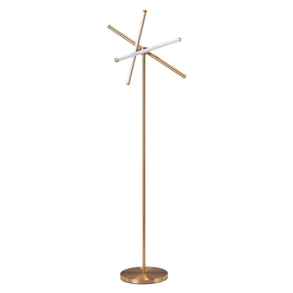 Zuo Modern - Garza Floor Lamp Brass - 56140 veiw 4