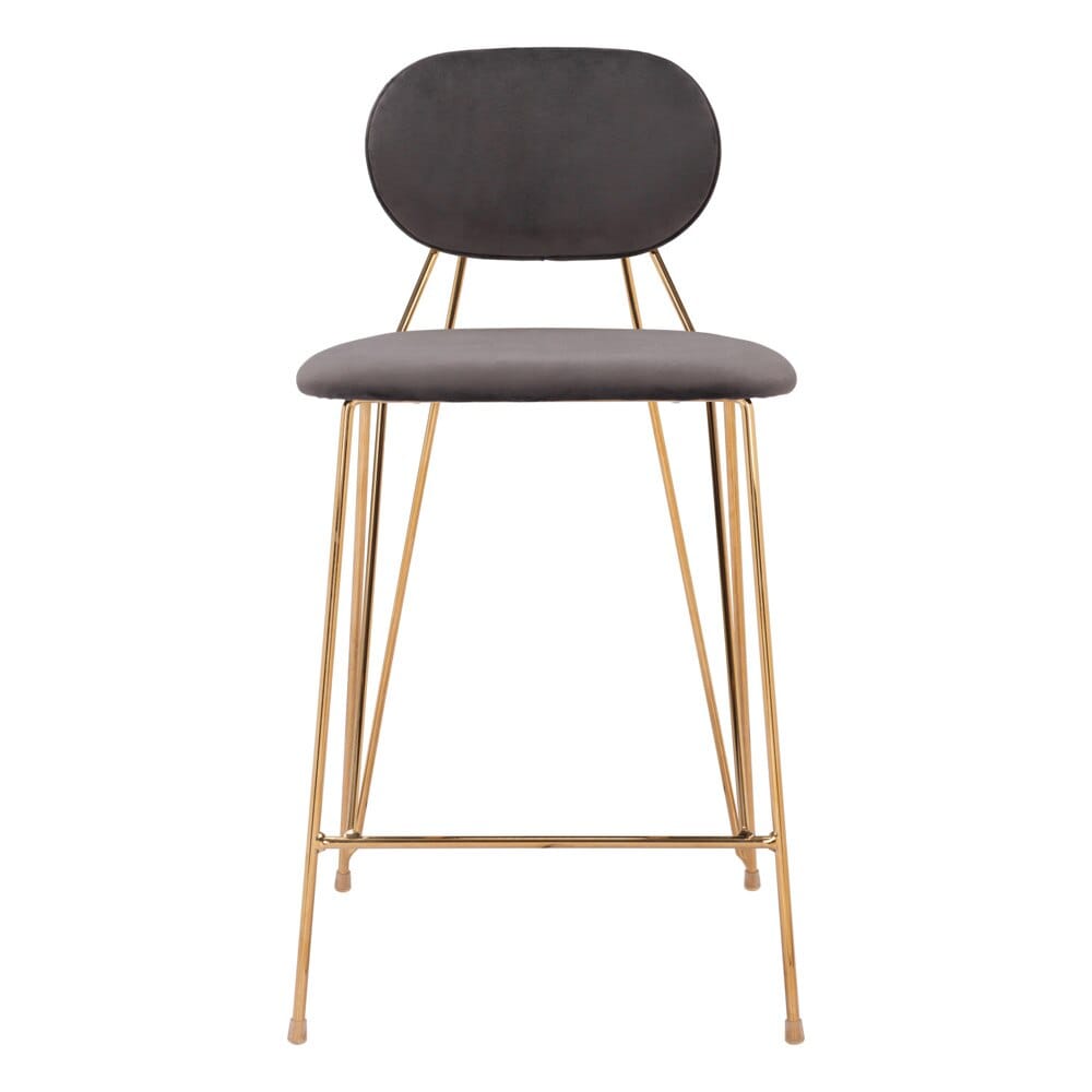 Zuo Modern - Georges Counter Stool (Set of 2) Gray & Gold - 109662 veiw 3