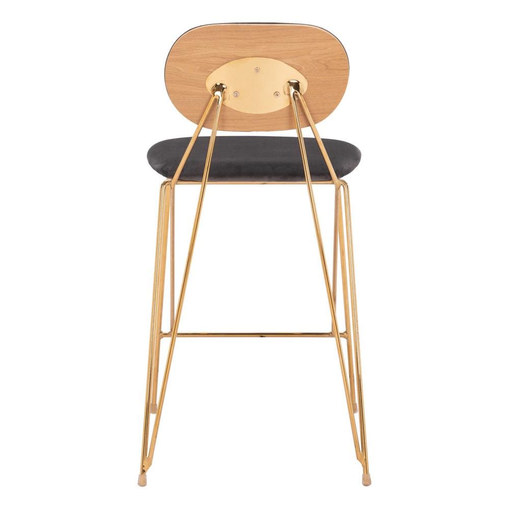 Zuo Modern - Georges Counter Stool (Set of 2) Gray & Gold - 109662 veiw 4