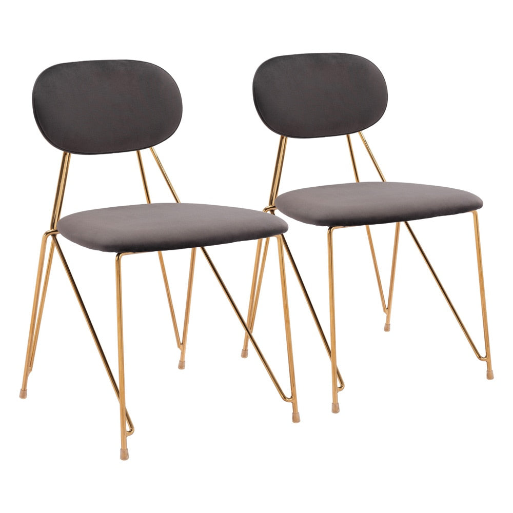 Zuo Modern - Georges Dining Chair (Set of 2) Gray & Gold - 109661 veiw 1