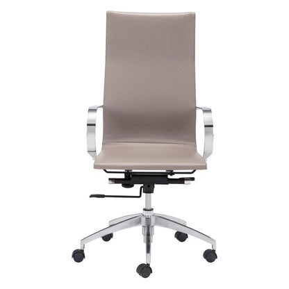 Zuo Modern - Glider High Back Office Chair Taupe - 100373 veiw 3