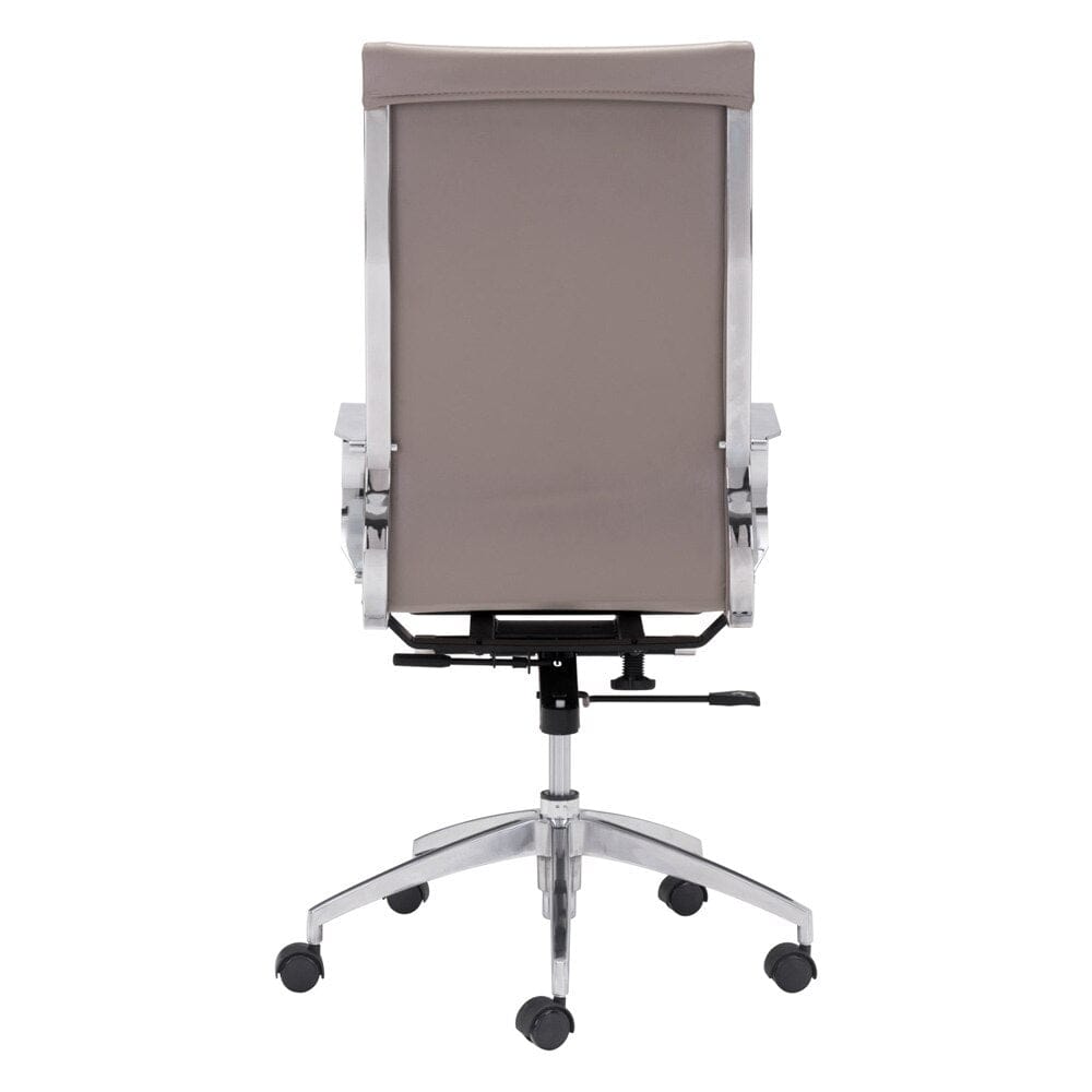 Zuo Modern - Glider High Back Office Chair Taupe - 100373 veiw 4
