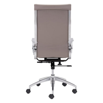 Zuo Modern - Glider High Back Office Chair Taupe - 100373 veiw 4
