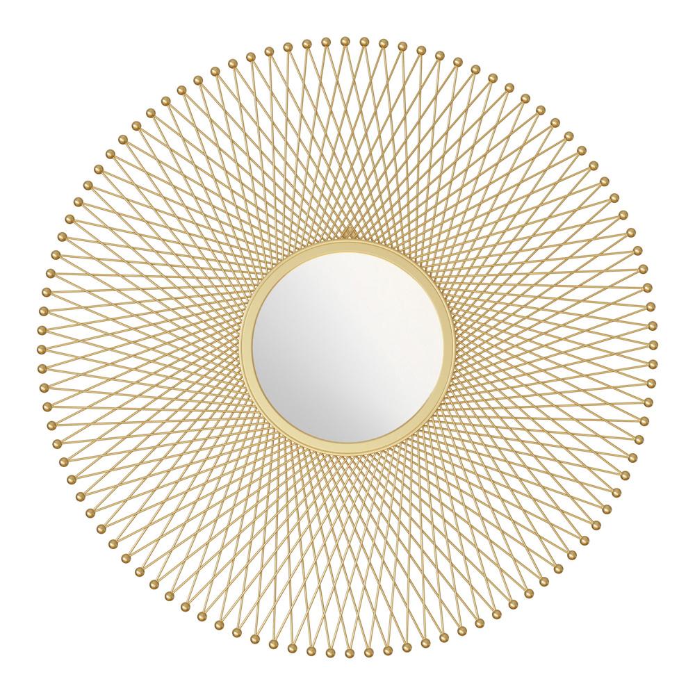Zuo Modern - Glow Round Mirror Gold - A12214 veiw 2