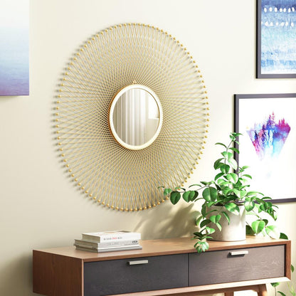Zuo Modern - Glow Round Mirror Gold - A12214 veiw 4