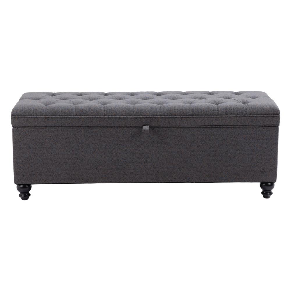 Zuo Modern - Halifax Storage Bench Gravel Gray - 110083 veiw 3