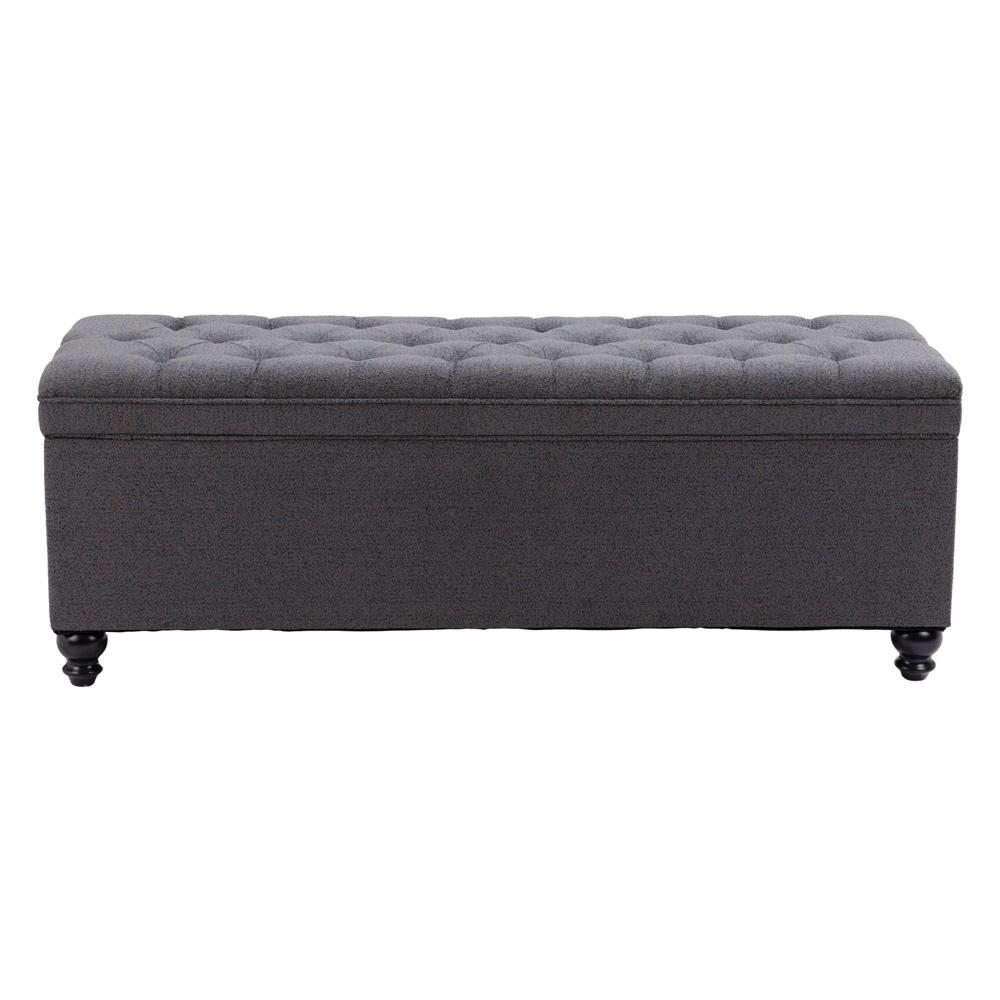 Zuo Modern - Halifax Storage Bench Gravel Gray - 110083 veiw 4