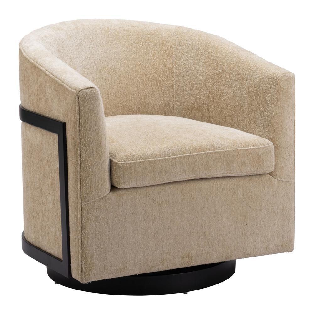 Zuo Modern - Hanko Swivel Chair Golden Beige - 110009 veiw 1