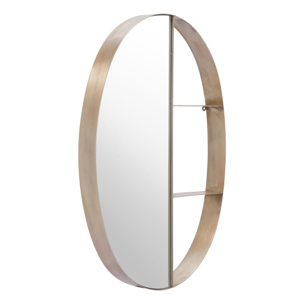 Zuo Modern - Latitude Oval Shelf Mirror Antique Bronze - A12203 veiw 1