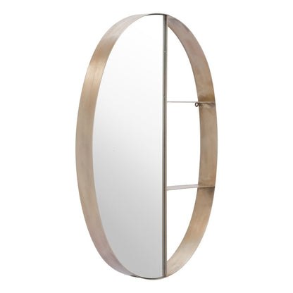 Zuo Modern - Latitude Oval Shelf Mirror Antique Bronze - A12203 veiw 1