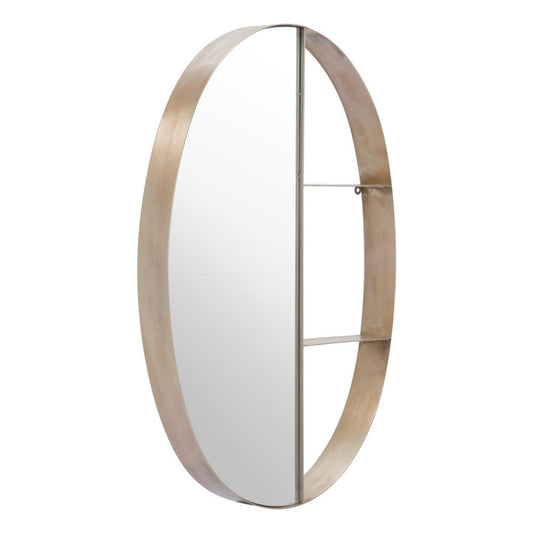Zuo Modern - Latitude Oval Shelf Mirror Antique Bronze - A12203 veiw 1