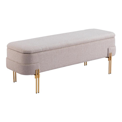 Zuo Modern - Lebreton Storage Bench Oatmeal Beige - 110082 veiw 1