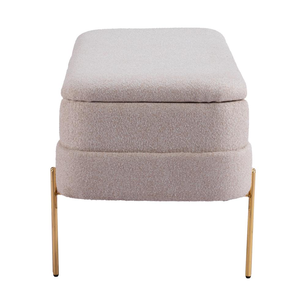 Zuo Modern - Lebreton Storage Bench Oatmeal Beige - 110082 veiw 2