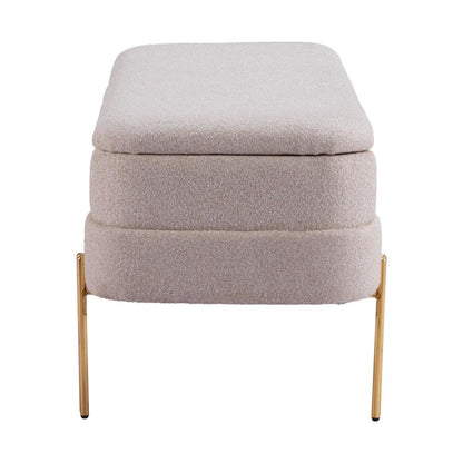 Zuo Modern - Lebreton Storage Bench Oatmeal Beige - 110082 veiw 2