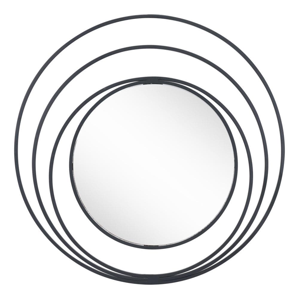 Zuo Modern - Luna Round Mirror Black - A12207 veiw 2