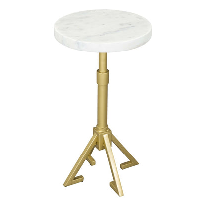 Zuo Modern - Maurice Side Table White & Gold - 109561 veiw 1