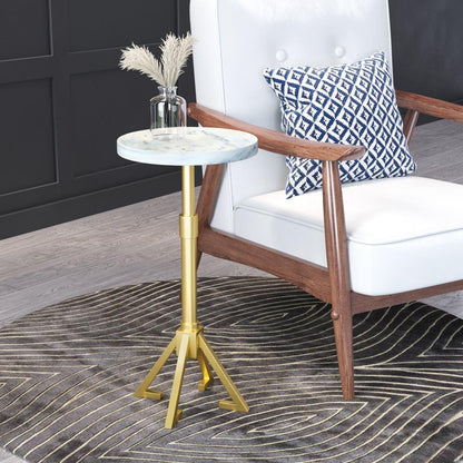 Zuo Modern - Maurice Side Table White & Gold - 109561 veiw 5