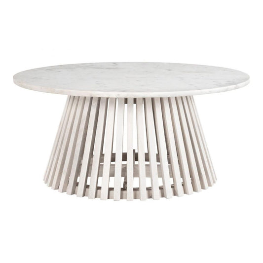 Zuo Modern - Mazara Coffee Table White & Natural - 109861 veiw 1