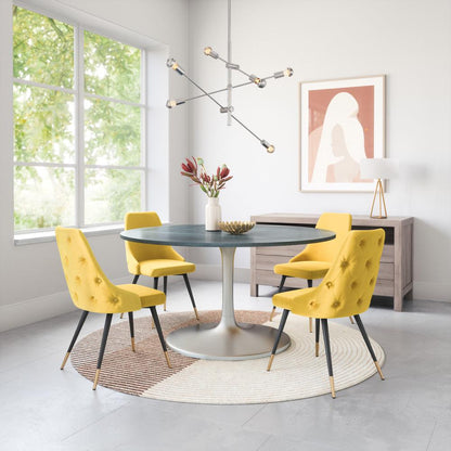Zuo Modern - Metropolis Dining Table (60in) Gray & Silver - 109451 veiw 5