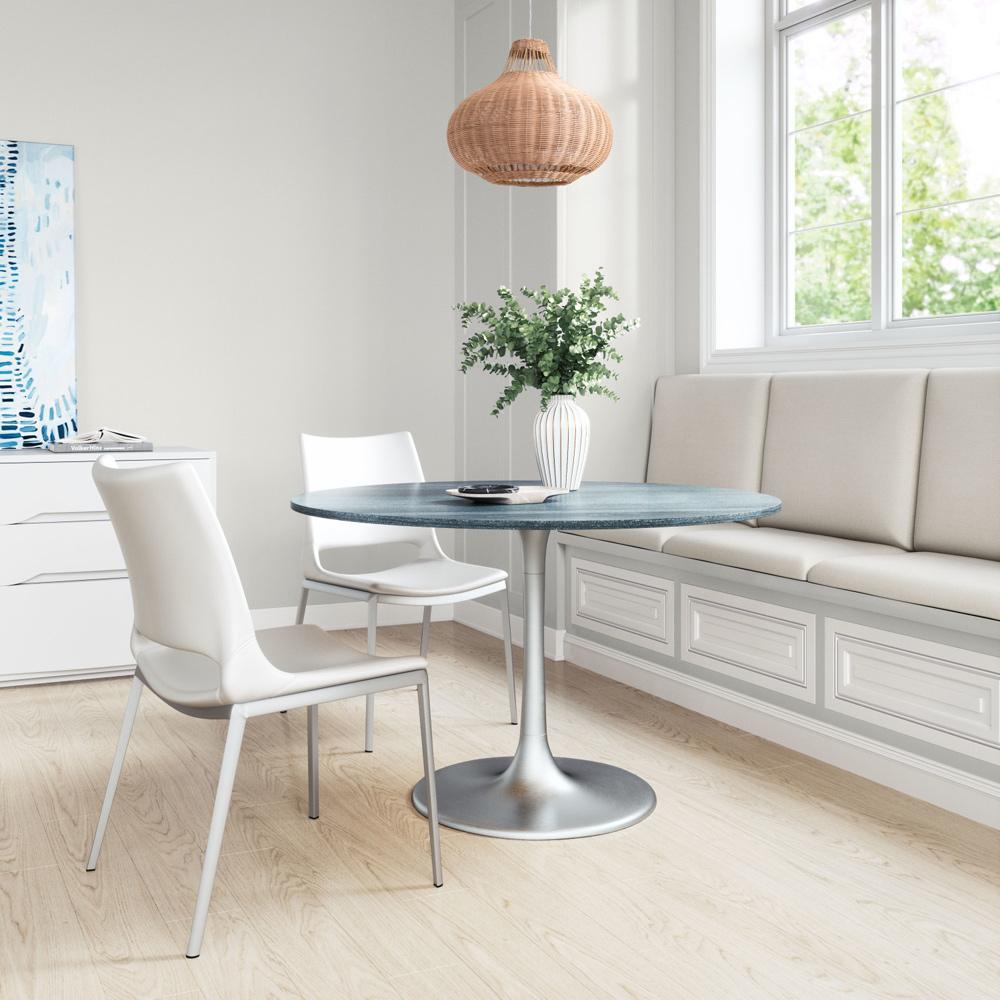 Zuo Modern - Metropolis Dining Table Gray & Silver - 109445 veiw 5