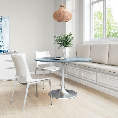 Zuo Modern - Metropolis Dining Table Gray & Silver - 109445 veiw 5