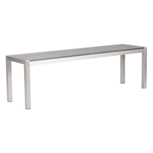 Zuo Modern - Metropolitan Double Bench Gray & Silver - 701862 veiw 1