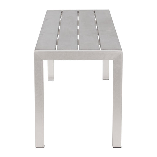 Zuo Modern - Metropolitan Double Bench Gray & Silver - 701862 veiw 2
