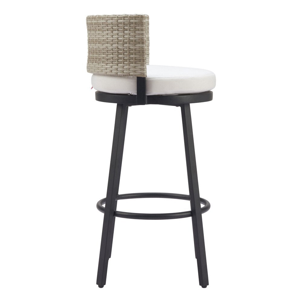 Zuo Modern - Midnight Wave Barstool White - 704027 veiw 2