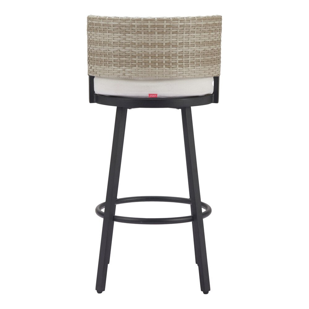 Zuo Modern - Midnight Wave Barstool White - 704027 veiw 4
