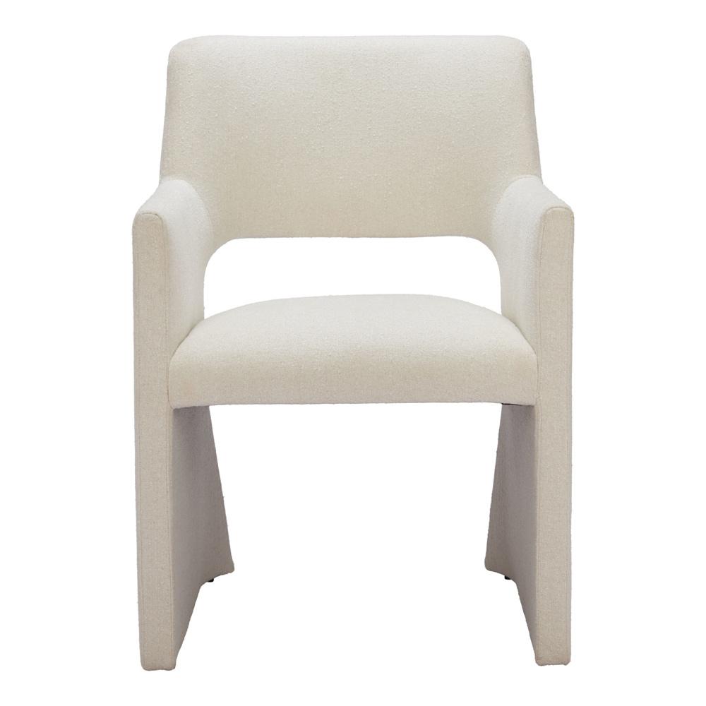 Zuo Modern - Minet Dining Chair Linen White - 109998 veiw 3