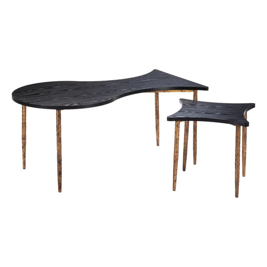 Zuo Modern - Norden Coffee Table Set (2-Piece) Black & Bronze - 110032 veiw 2