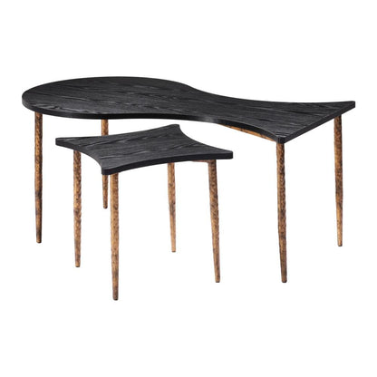 Zuo Modern - Norden Coffee Table Set (2-Piece) Black & Bronze - 110032 veiw 4