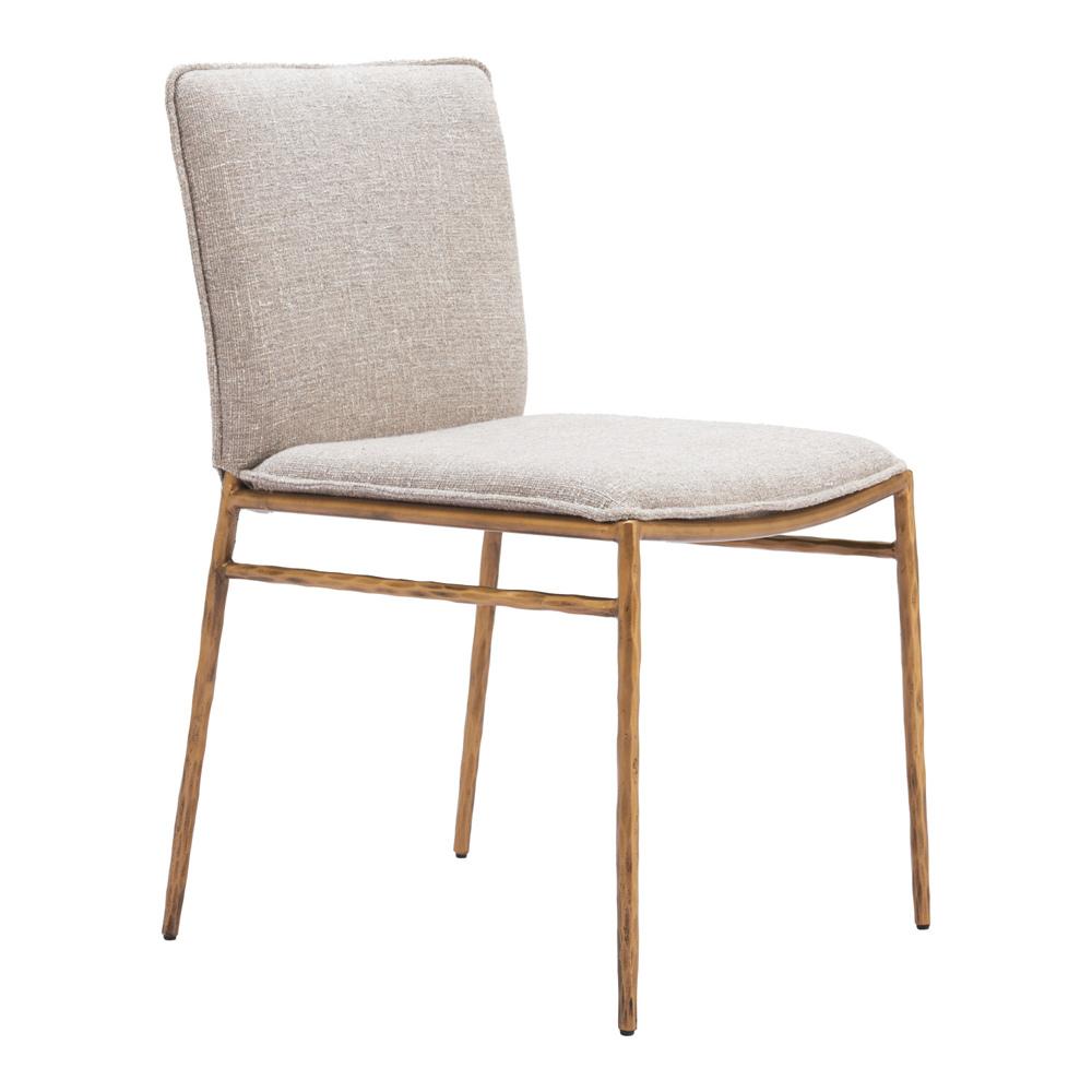 Zuo Modern - Nordvest Dining Chair Beige & Gold - 110275 veiw 1