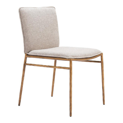 Zuo Modern - Nordvest Dining Chair Beige & Gold - 110275 veiw 1