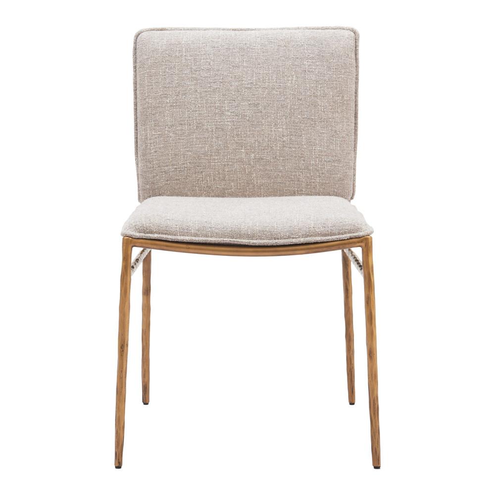 Zuo Modern - Nordvest Dining Chair Beige & Gold - 110275 veiw 3