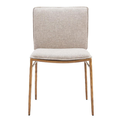 Zuo Modern - Nordvest Dining Chair Beige & Gold - 110275 veiw 3