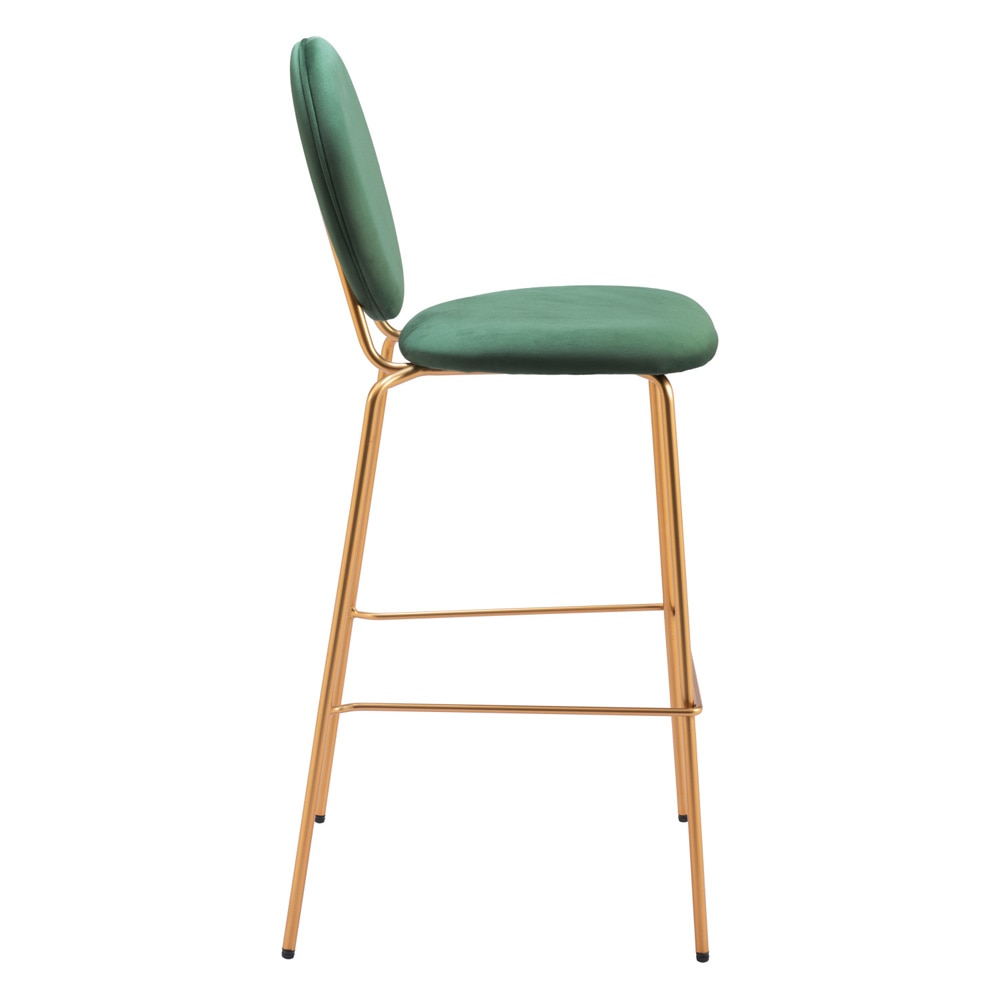 Zuo Modern - Odessa Barstool (Set of 2) Green & Gold - 109806 veiw 2