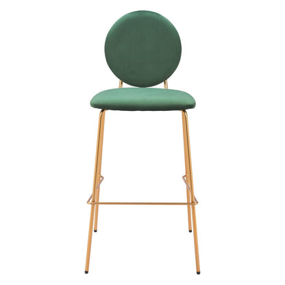 Zuo Modern - Odessa Barstool (Set of 2) Green & Gold - 109806 veiw 3